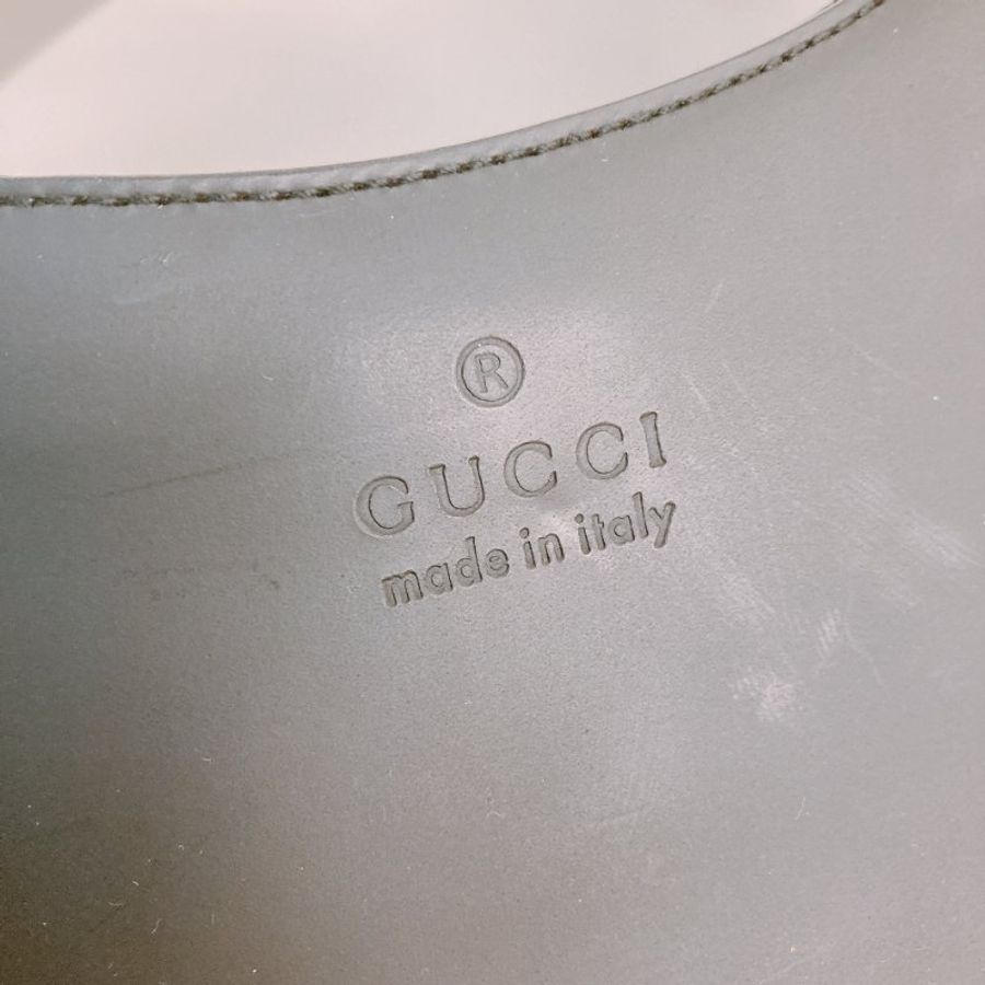 MS0757	Gucci 古馳復古竹子手挽包包 Vintage Red Bamboo Shoulder Bag Calfskin Black-21