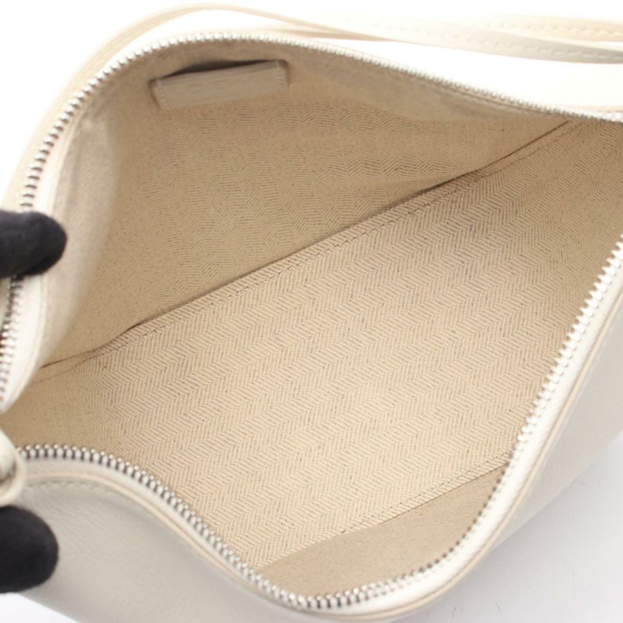 LOEWE Hammock Hobo 迷你單肩手提包 A538G13X01 白色真皮二手女款-2