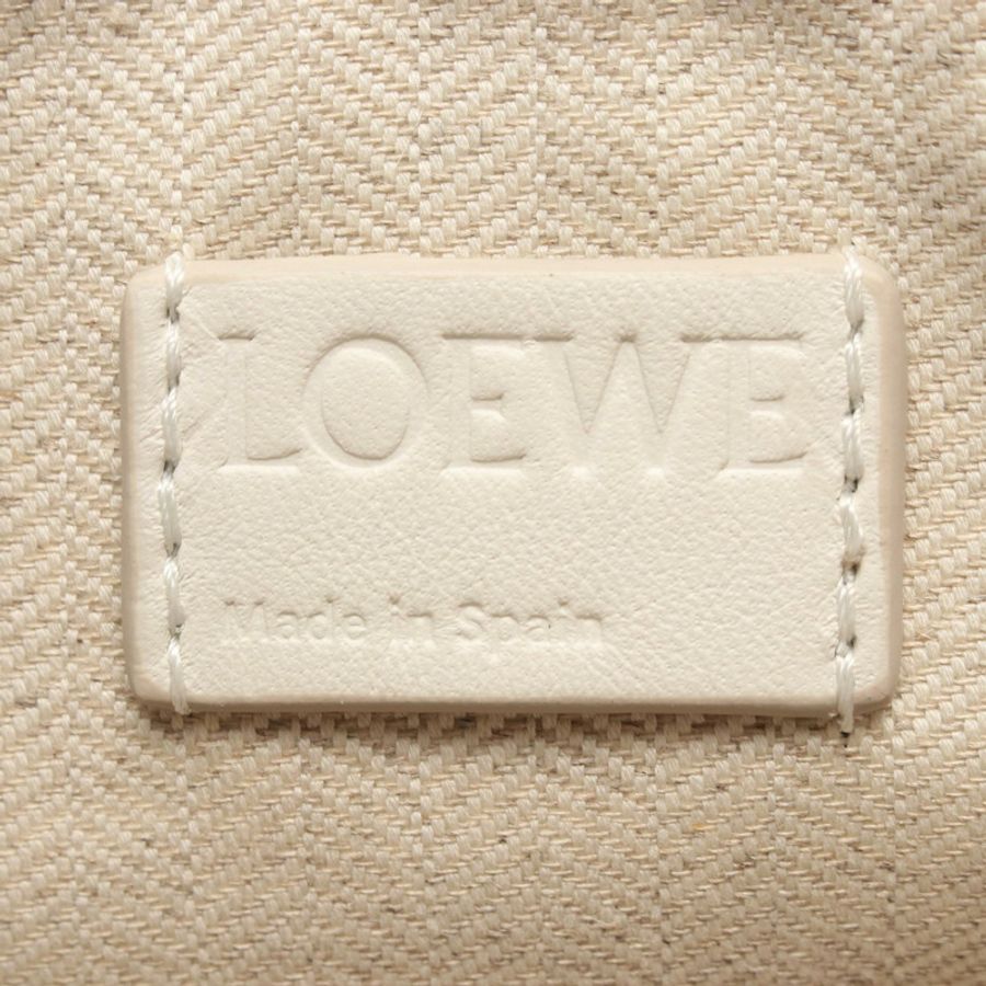 LOEWE Hammock Hobo 迷你單肩手提包 A538G13X01 白色真皮二手女款-3
