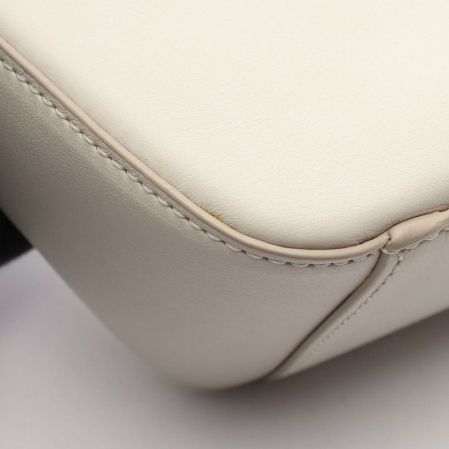 LOEWE Hammock Hobo 迷你單肩手提包 A538G13X01 白色真皮二手女款-5