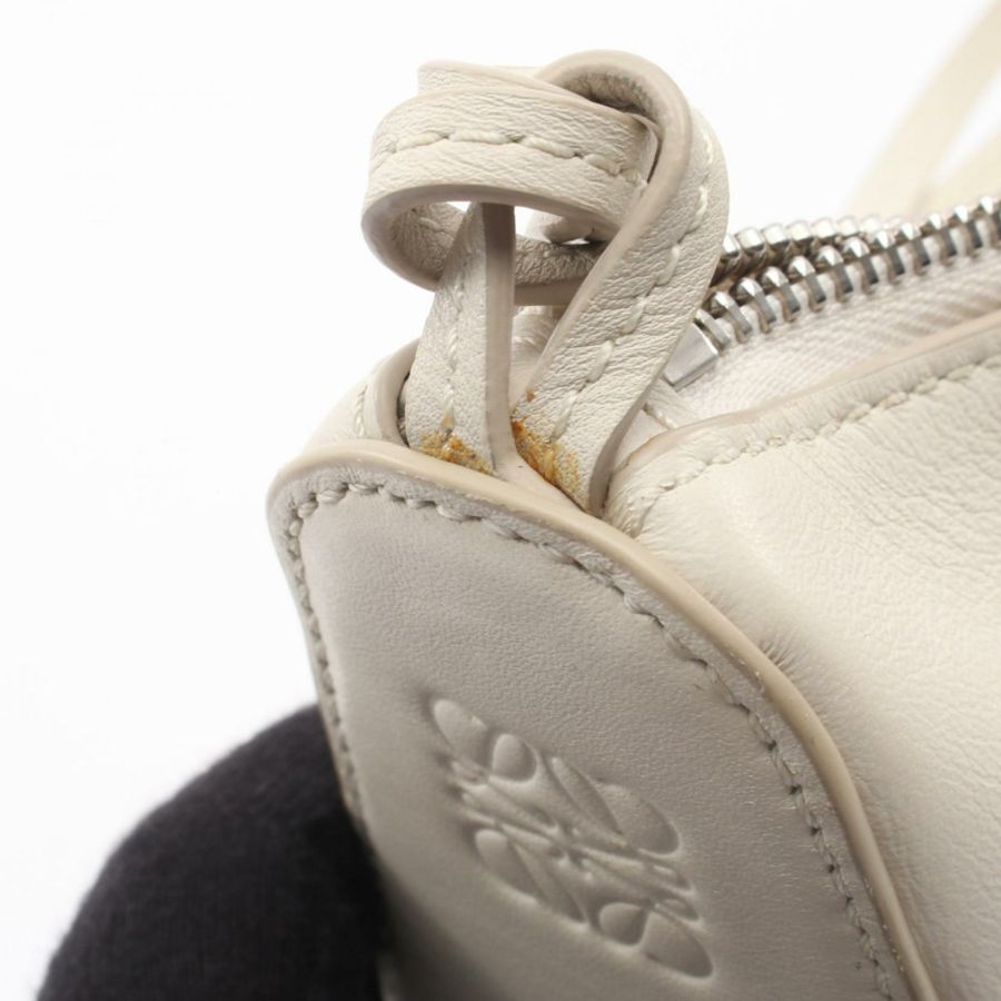 LOEWE Hammock Hobo 迷你單肩手提包 A538G13X01 白色真皮二手女款-7