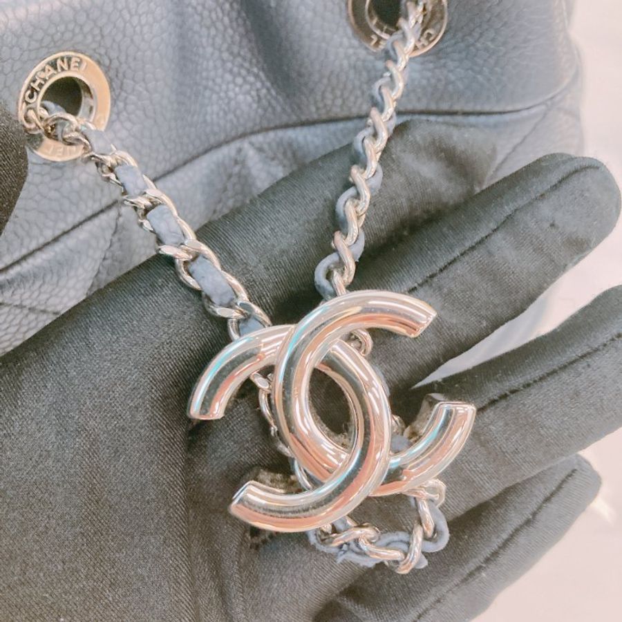 MS0771	Chanel 香奈兒經典菱格水桶包包 Bucket Drawstring Chain Shoulder Handbag Grained Calfskin Dark Grey-23