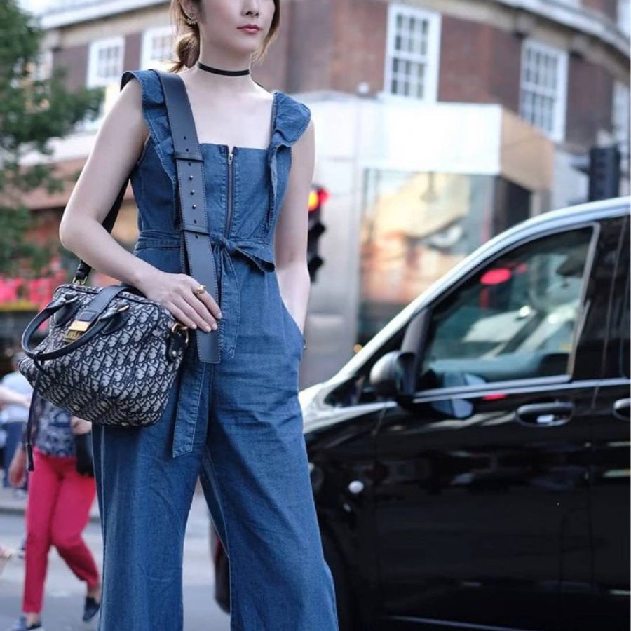 《仙闆名牌精品》Dior 迪奥 老花 bowling bag Oblique 波士頓 保齡包 手提包 斜背包 側背包-3