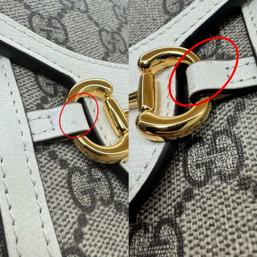 GUCCI 古馳 Horsebit 1955 馬銜扣復古皮革直式迷你手機包 625615 白色-7