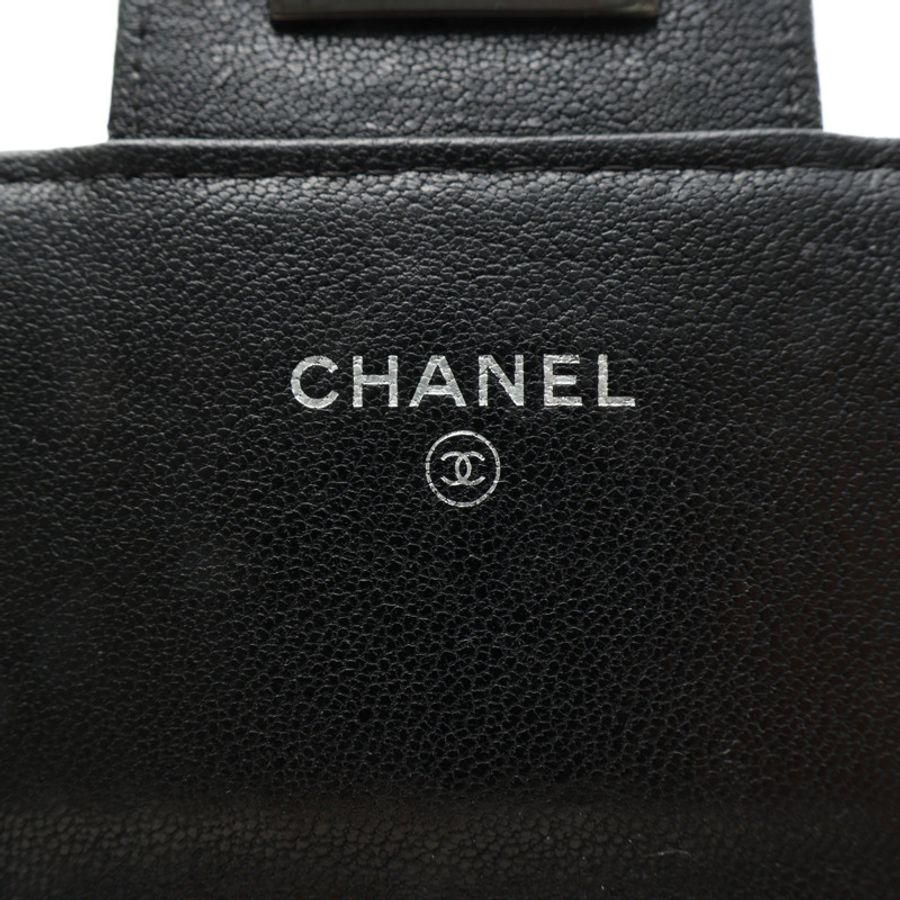 黑色牛皮 2.55 方扣 扣式 長夾 限量版【CHANEL 香奈兒】 A80829-3