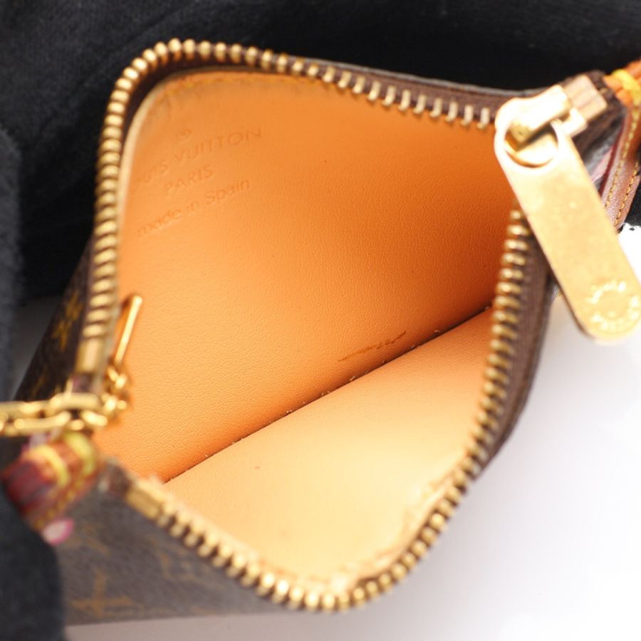 棕色 原花帆布 Cherry Blossom Pochette 零錢包【LOUIS VUITTON LV 路易威登】 M92015-2