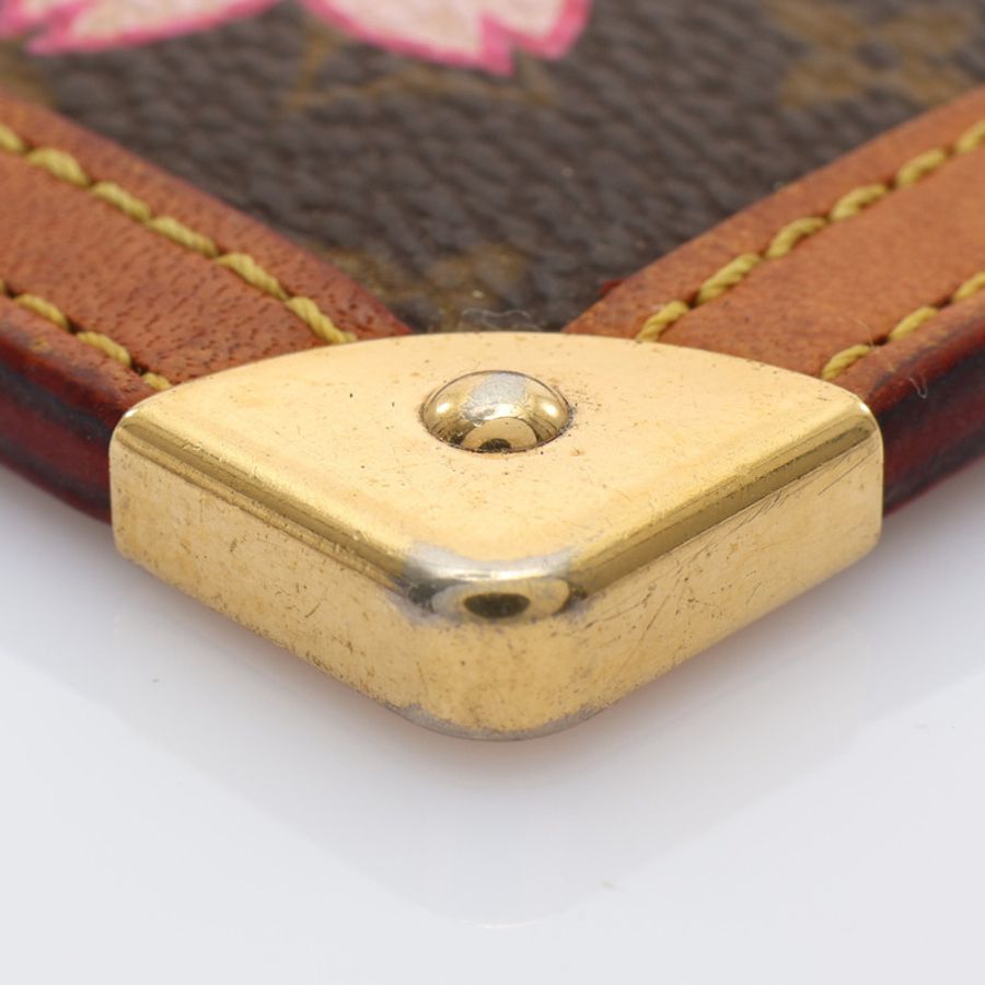 棕色 原花帆布 Cherry Blossom Pochette 零錢包【LOUIS VUITTON LV 路易威登】 M92015-6