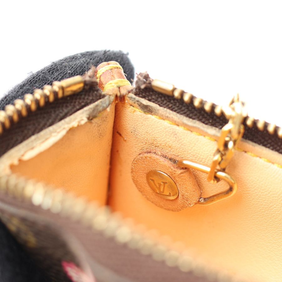 棕色 原花帆布 Cherry Blossom Pochette 零錢包【LOUIS VUITTON LV 路易威登】 M92015-16