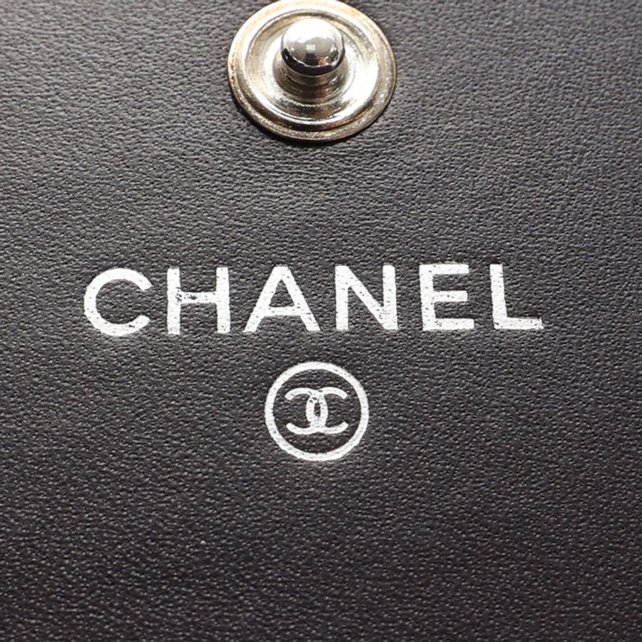 紫色牛皮 翻蓋 扣式 長夾【CHANEL 香奈兒】 A50070-4