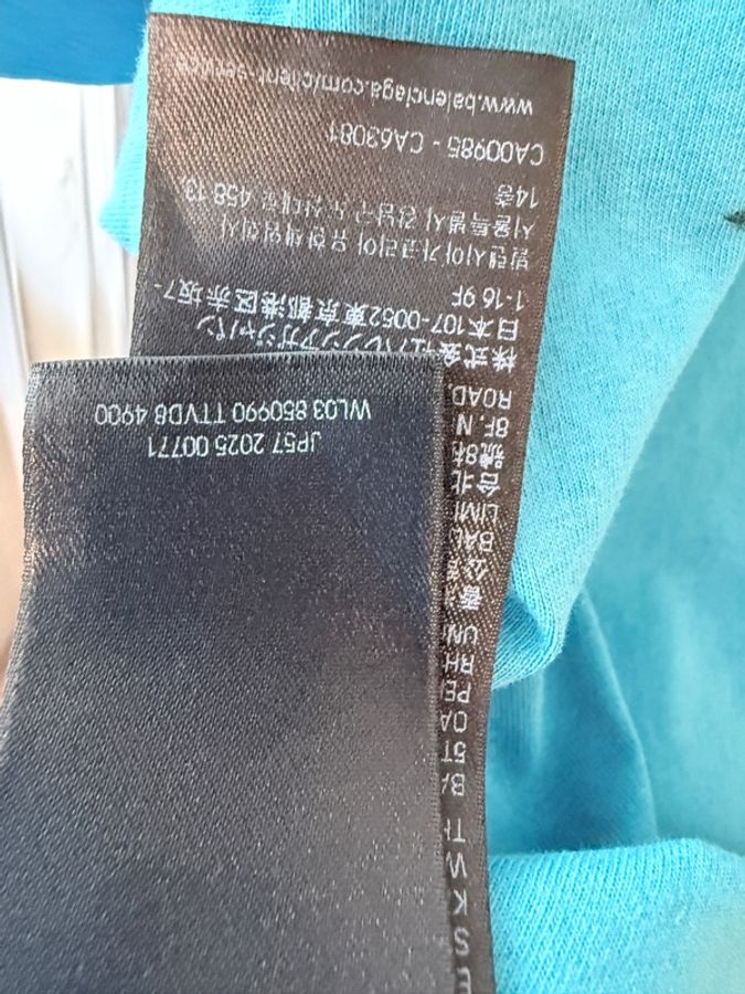 Balenciaga ✨藍色海浪Logo短袖Oversize 做舊印刷上衣 #XS-6