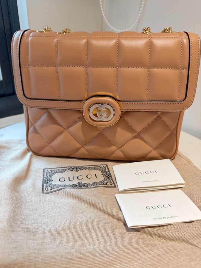 🤎 Gucci Blondie Medium Shoulder Bag｜奶茶色｜近全新｜附件完整-7