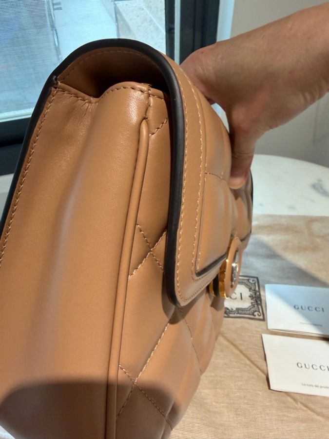 🤎 Gucci Blondie Medium Shoulder Bag｜奶茶色｜近全新｜附件完整-15