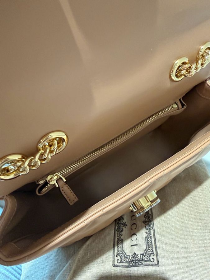 🤎 Gucci Blondie Medium Shoulder Bag｜奶茶色｜近全新｜附件完整-18