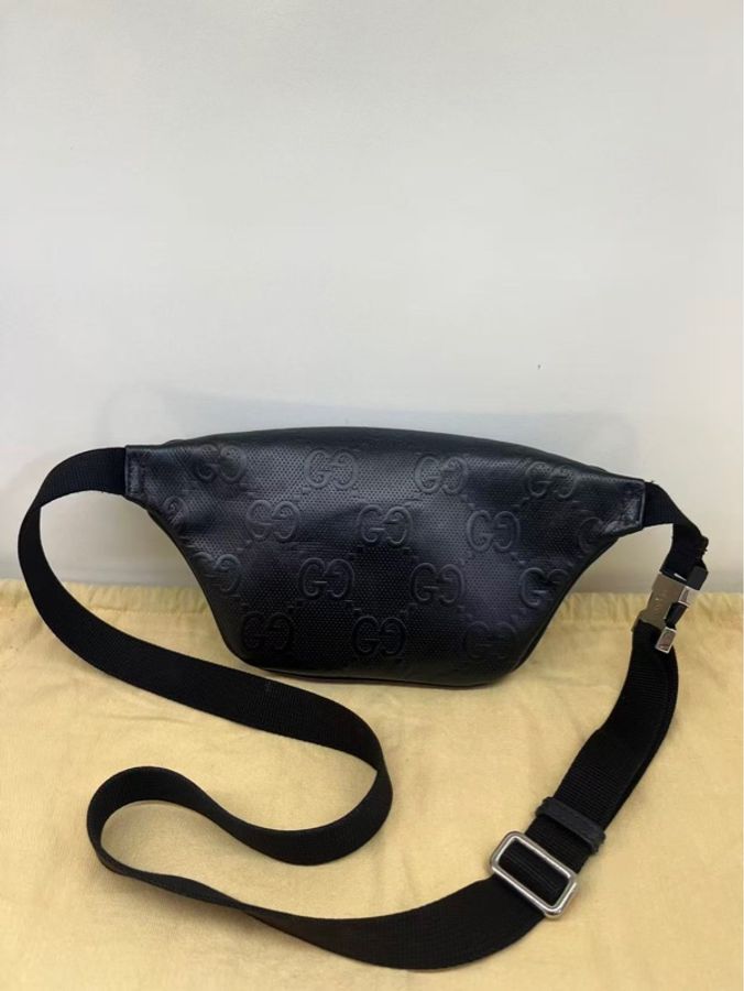 Gucci古馳 腰包 斜挎包  黑色-1