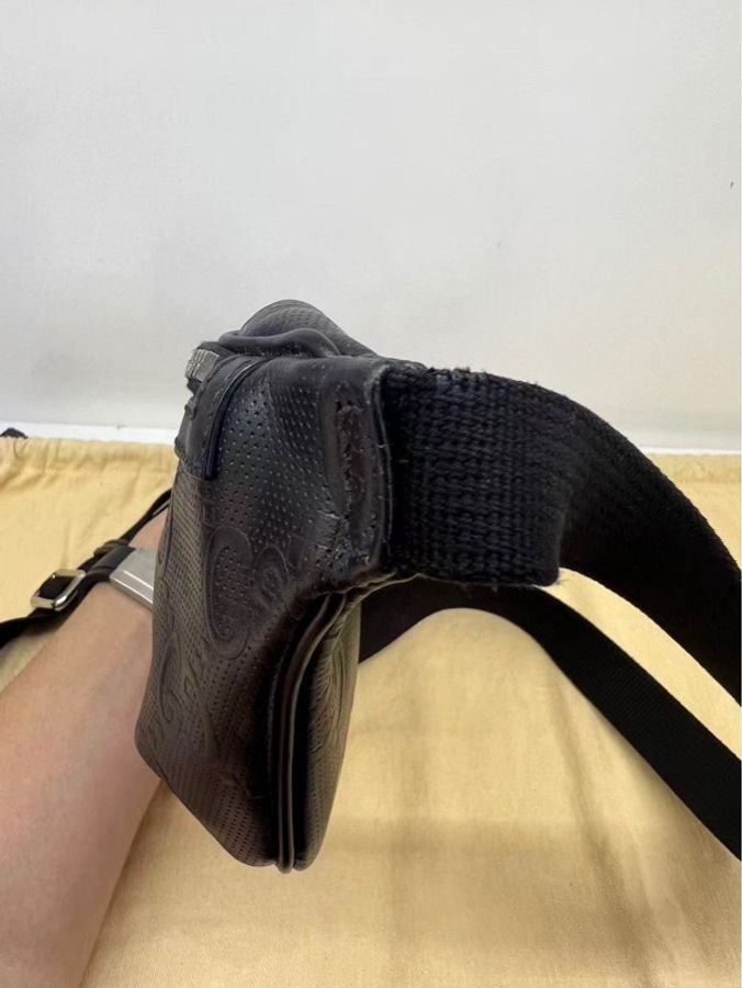 Gucci古馳 腰包 斜挎包  黑色-2