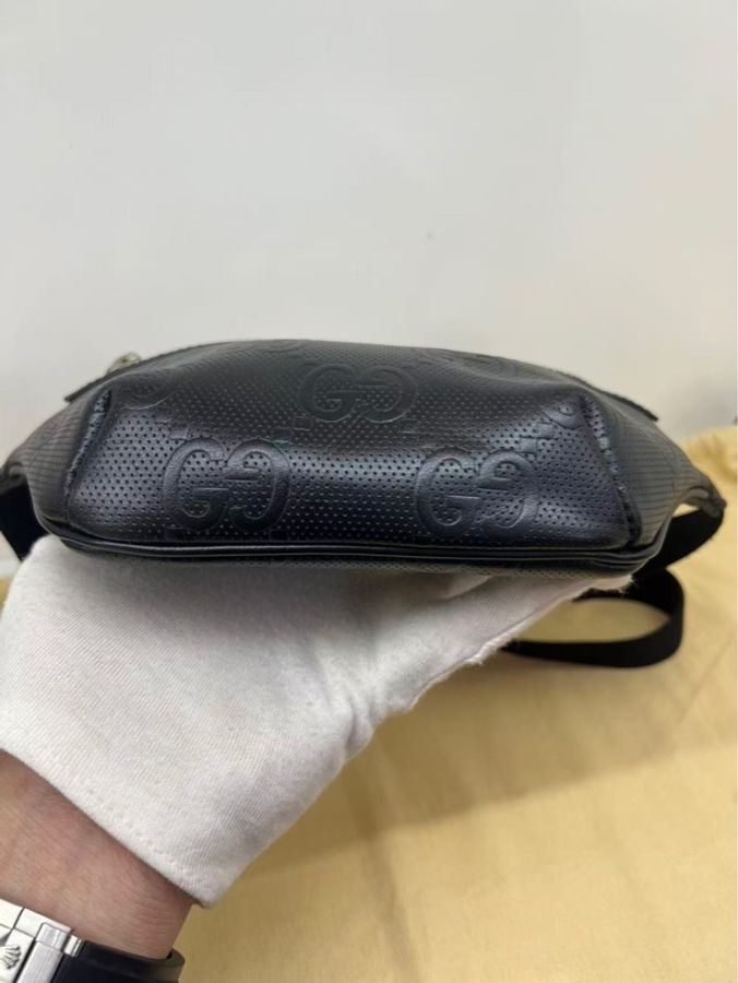 Gucci古馳 腰包 斜挎包  黑色-3