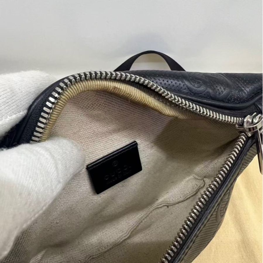 Gucci古馳 腰包 斜挎包  黑色-5