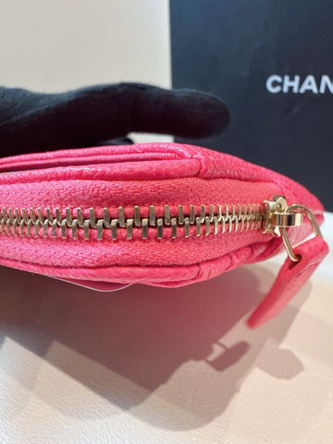 CHANEL✨AP2061穿皮鏈19吐司零錢包錢包 台灣購證-12