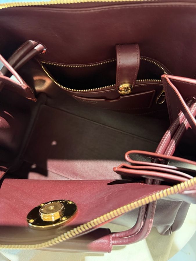 🤎 LOEWE Paseo Satchel Medium 酒紅色｜近全新｜全套附件-4