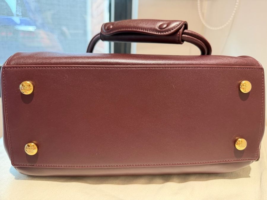 🤎 LOEWE Paseo Satchel Medium 酒紅色｜近全新｜全套附件-13