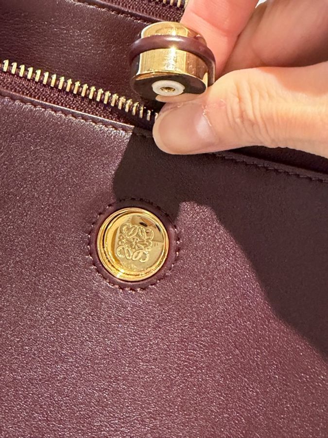 🤎 LOEWE Paseo Satchel Medium 酒紅色｜近全新｜全套附件-20