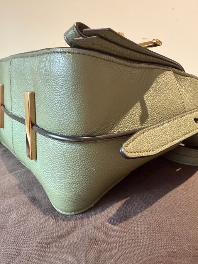 Tod’s T Timeless 真皮肩背包｜鼠尾草綠｜近全新｜附件齊全  💚 出售 Tod’s T Timeless 真皮肩背包-4