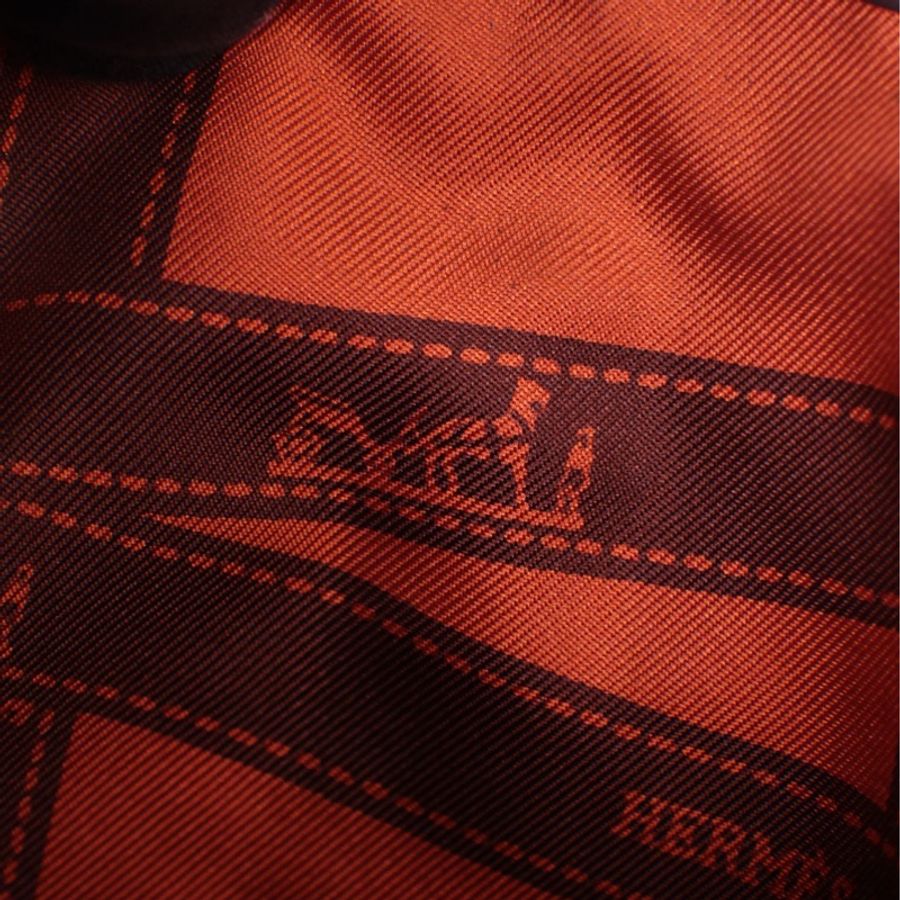 Hermes棕色garden party mini花园包配丝带-25