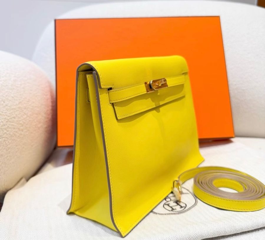 Hermes Kelly danse 9R檸檬黃金扣 Y刻-2
