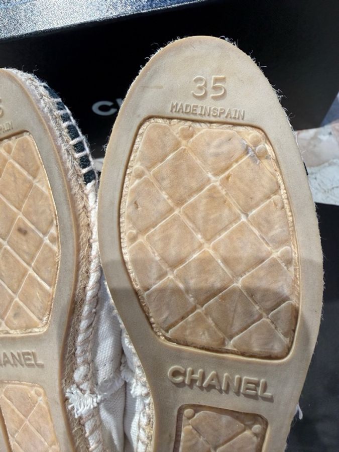 Chanel香奈兒雙C漁夫鞋 白色35碼-5