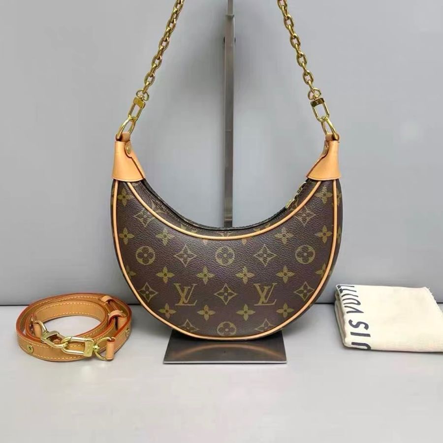 🌷芯片款！Louis Vuitton LV loop 老花腋下包 月亮包 豌豆包-1