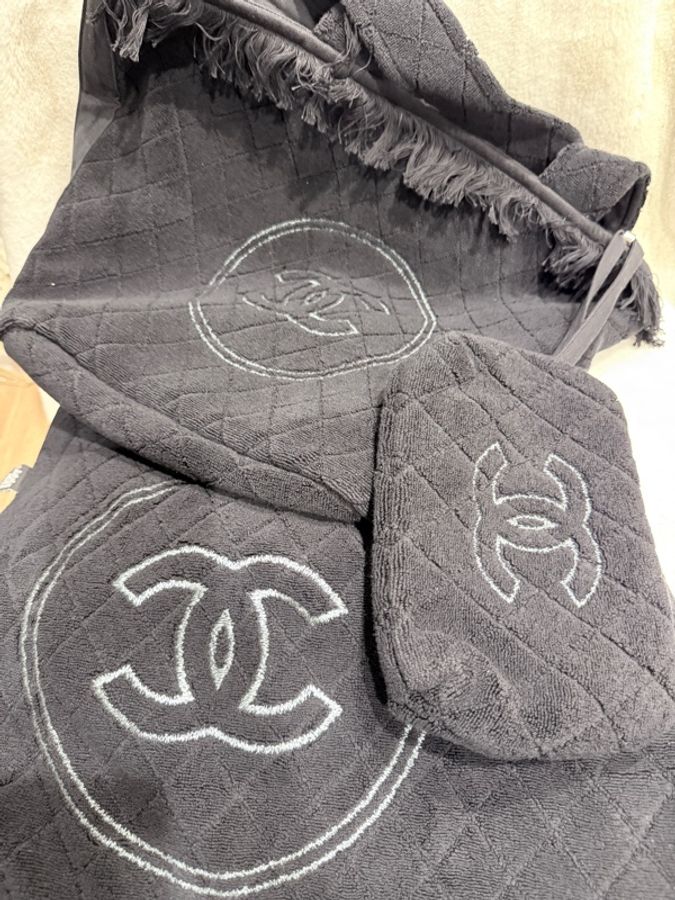 CHANEL✨毛巾托特包沙灘巾沙灘包收納包 三合一組合-2