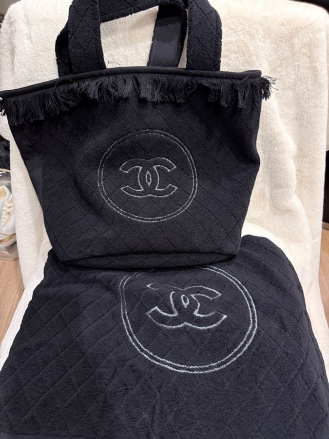 CHANEL✨毛巾托特包沙灘巾沙灘包收納包 三合一組合-10