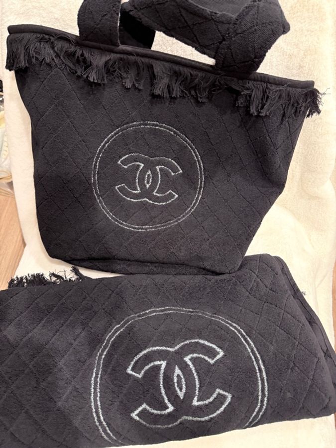 CHANEL✨毛巾托特包沙灘巾沙灘包收納包 三合一組合-13