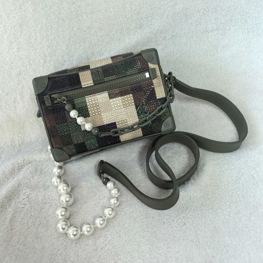 路易威登/Louis Vuitton lv Soft Trunk 迷彩菲董聯名 棋盤格斜背包-0