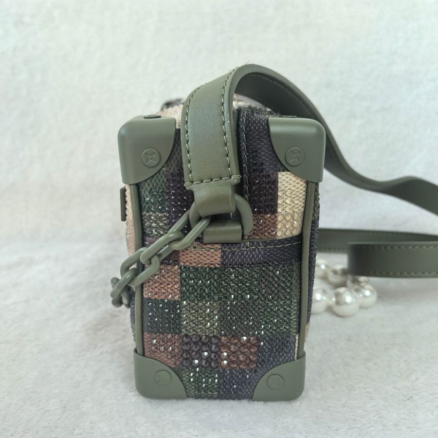 路易威登/Louis Vuitton lv Soft Trunk 迷彩菲董聯名 棋盤格斜背包-4