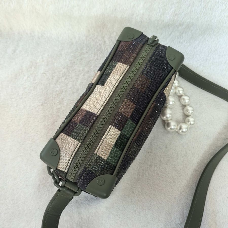 路易威登/Louis Vuitton lv Soft Trunk 迷彩菲董聯名 棋盤格斜背包-5