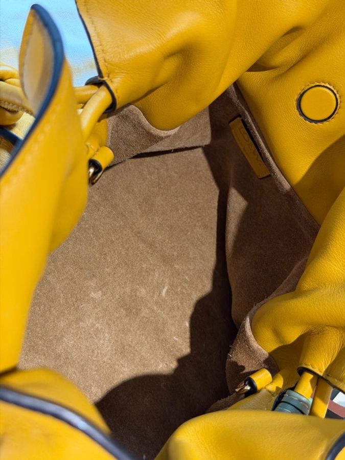 LOEWE Flamenco Medium 芥末黃 Nappa 小牛皮｜近新完整配件  💛 LOEWE 經典 Flamenco Medium，中型尺寸。-15