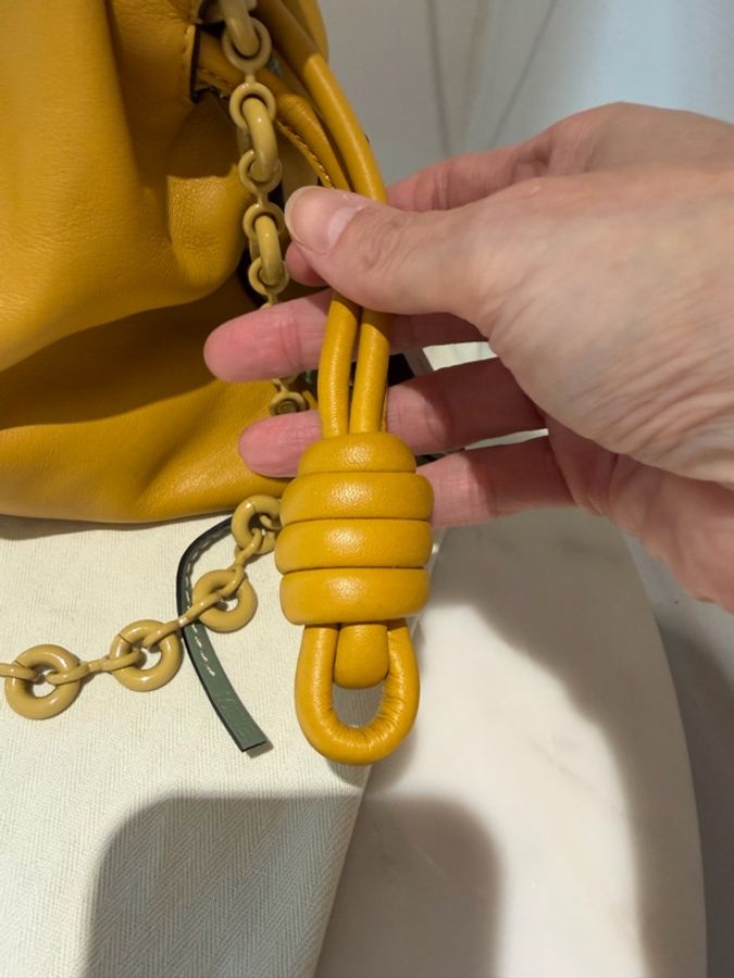 LOEWE Flamenco Medium 芥末黃 Nappa 小牛皮｜近新完整配件  💛 LOEWE 經典 Flamenco Medium，中型尺寸。-16