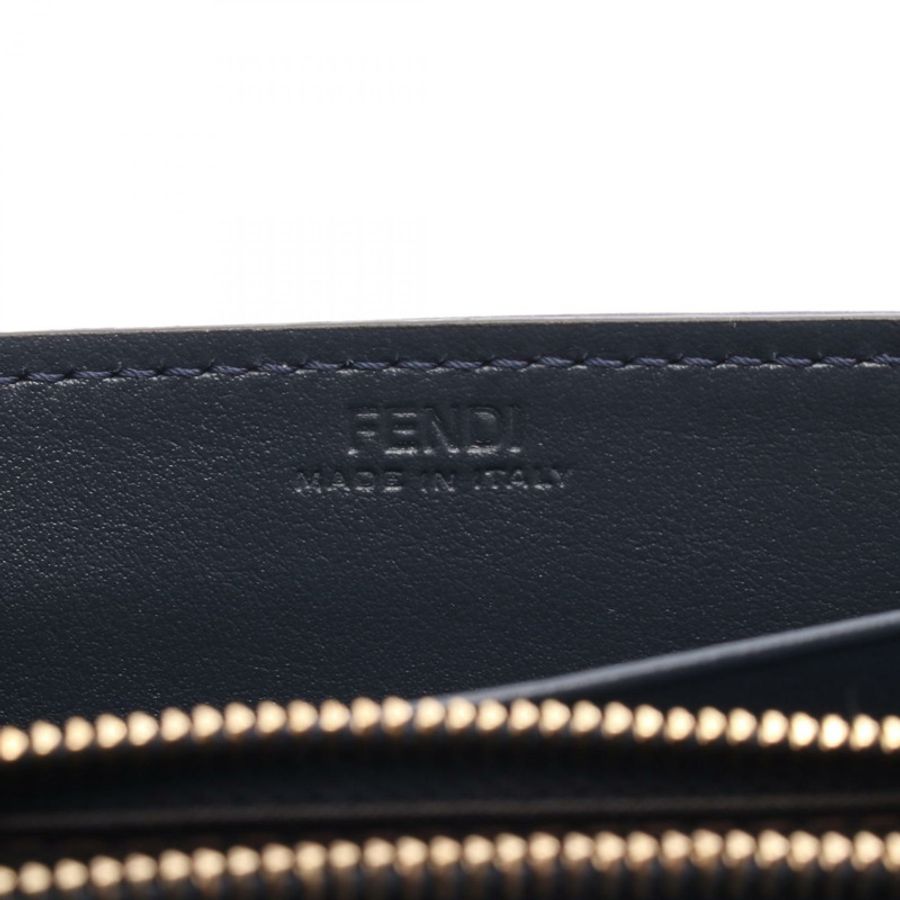 FENDI Baguette 鏈條皮夾 FF 提花肩包 8M0365AUT4F1UJ5 海軍藍 全新-3