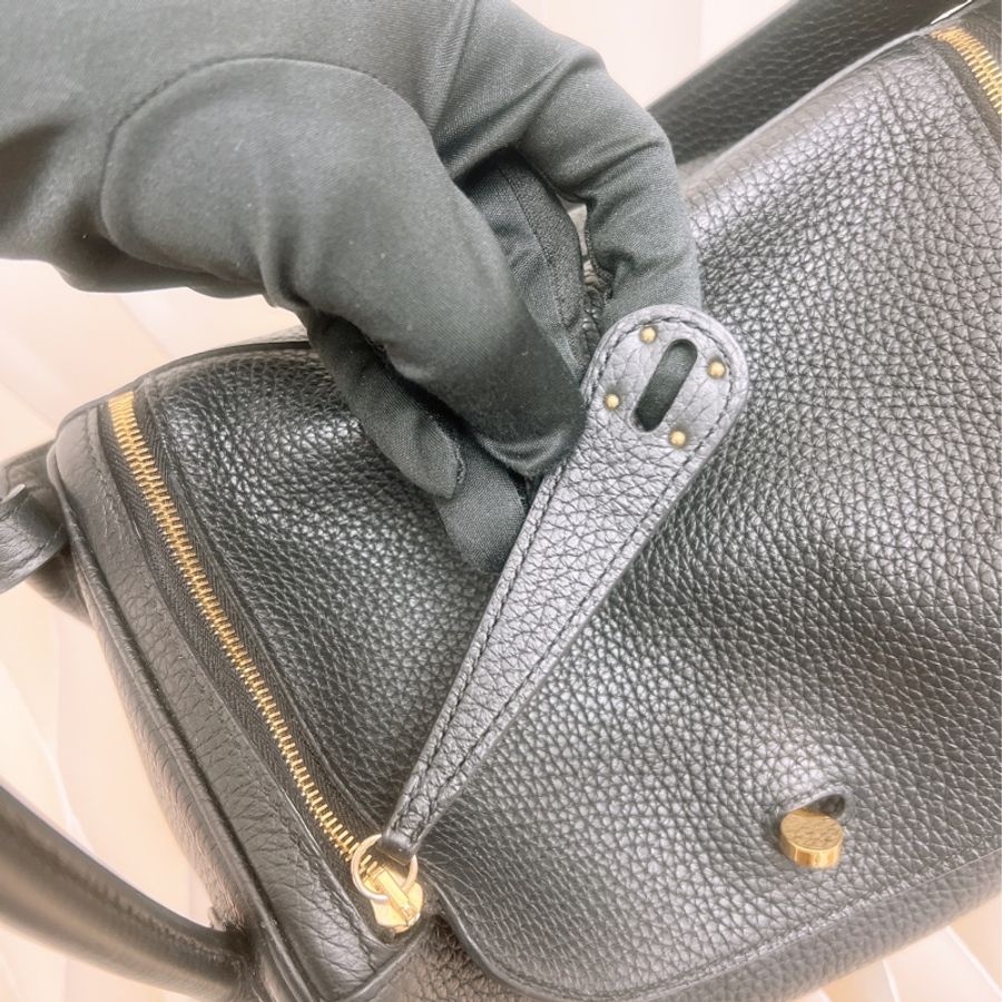 Hermes lindy 26 黑色金釦 Z刻-13