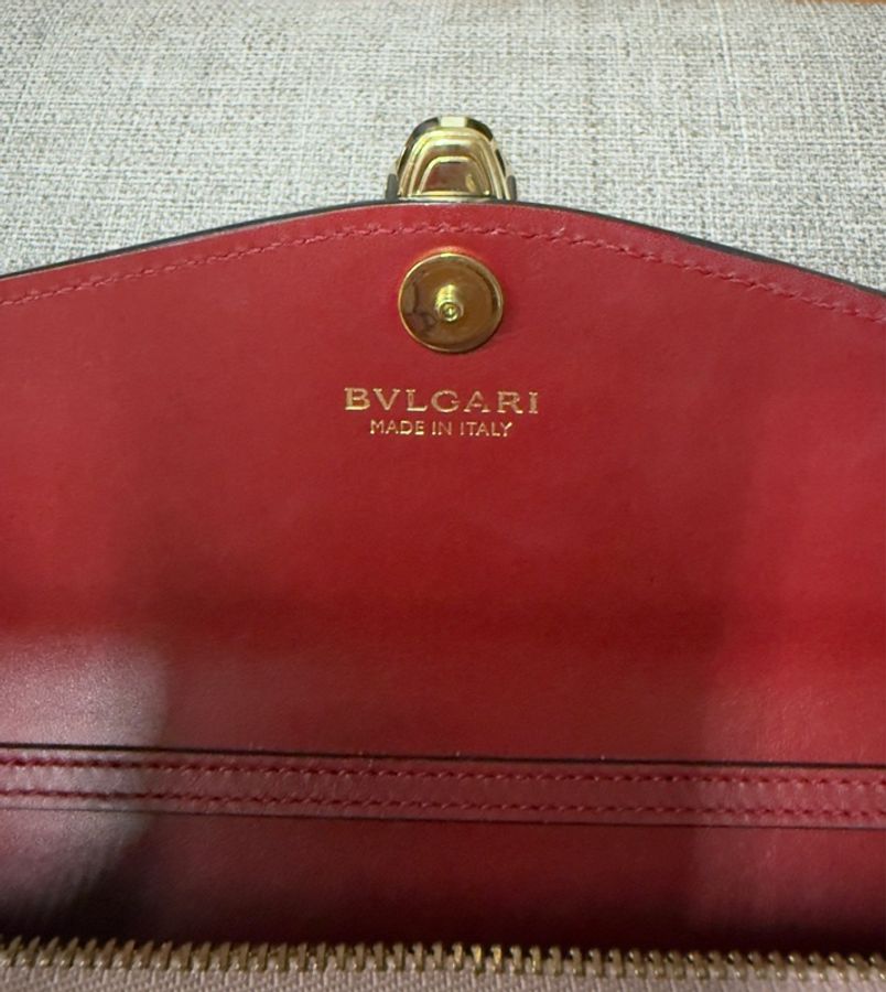 BVLGARI 寶格麗SERPENTI 寶石紅蛇頭WOC（細照細節可私）-18