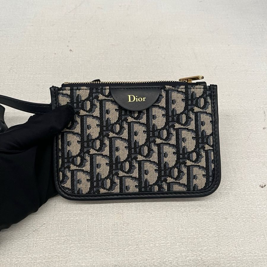 Dior迪奧Medaillon小號水桶包老花藍色刺繡單肩包手提包-7