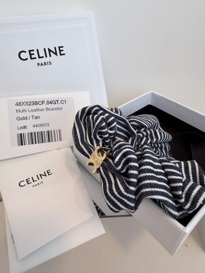 CELINE✨條紋髮圈髮飾-1