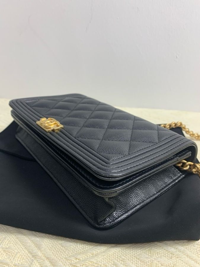 Chanel香奈兒leboy woc 黑金荔枝皮，25年芯片-3