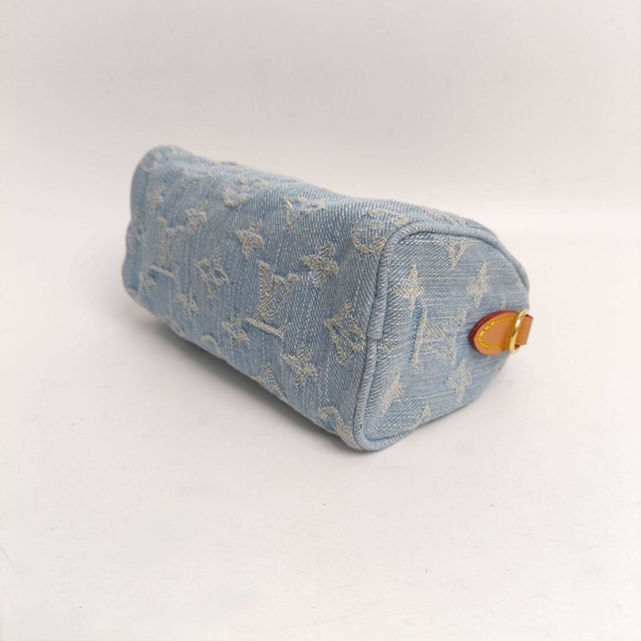LV Louis Vuitton /路易威登speedy nano單寧牛仔手提包斜挎包-4
