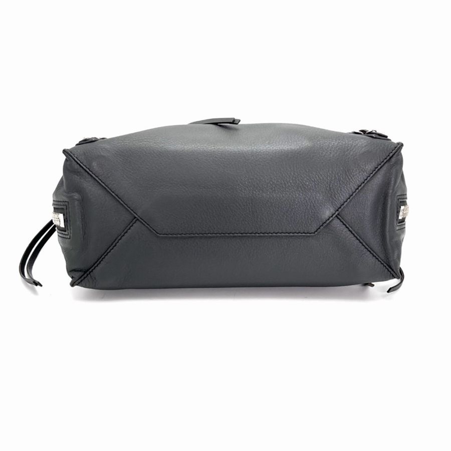 【威選精品】🩶 BALENCIAGA 灰色銀扣機車托特包-8