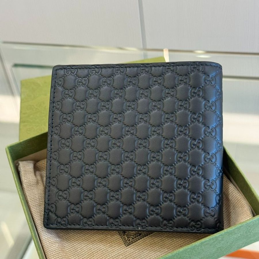 *SHIHNA名牌精品* Gucci Guccissima 黑壓紋小牛皮短夾-8