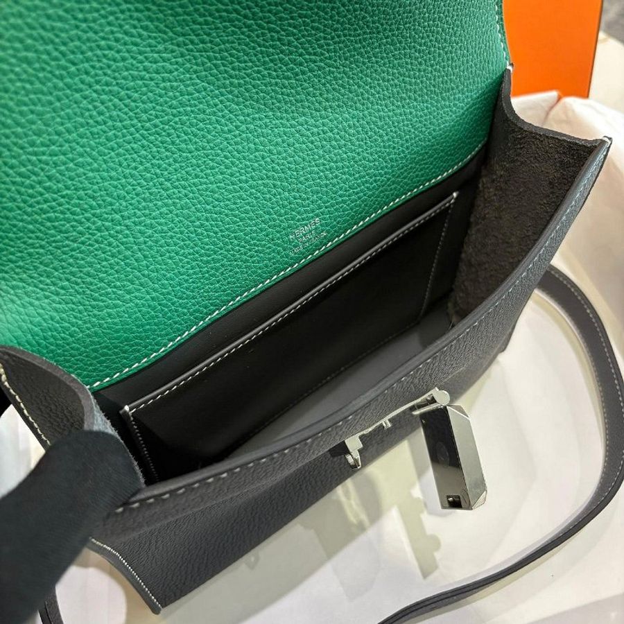 *SHIHNA名牌精品* HERMÈS Sac a depeches 21三拼色郵差包-6