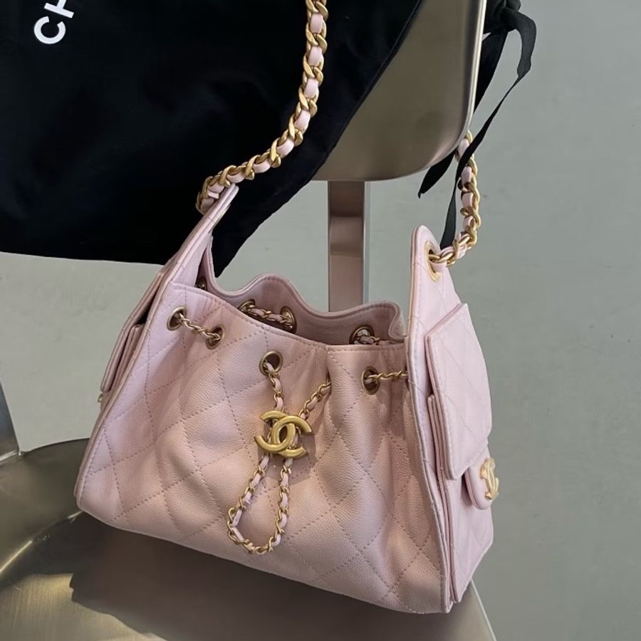 全新全配🌷#香奈兒 #櫻花粉 #小號25bag #2026購證-1