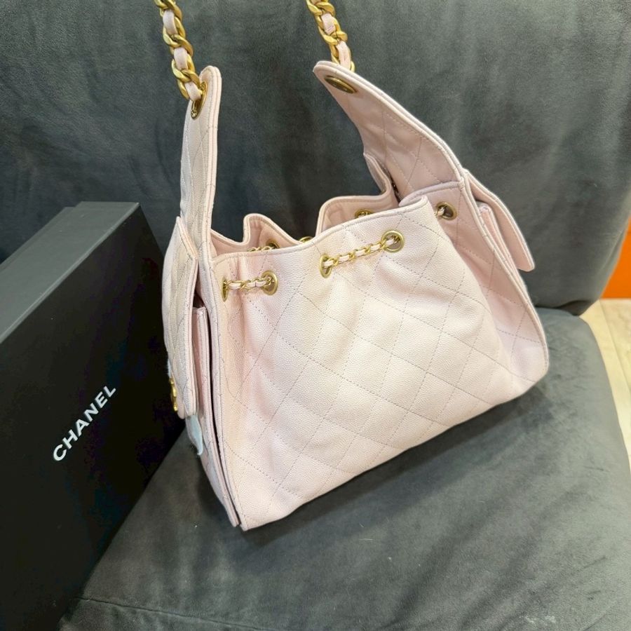 全新全配🌷#香奈兒 #櫻花粉 #小號25bag #2026購證-5